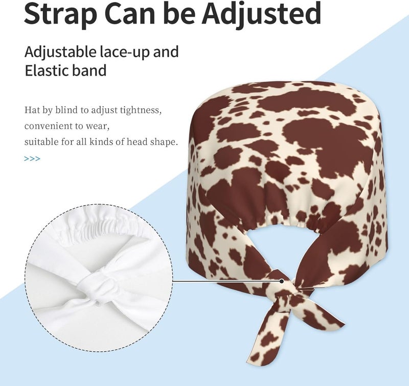 FATTTYCY Surgical Scrub Cap with Sweatband Adjustable Tie Back Working Cap for Men Women - Image 3